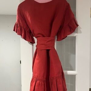 Urban Outfitters Red Long Sleeve Dress